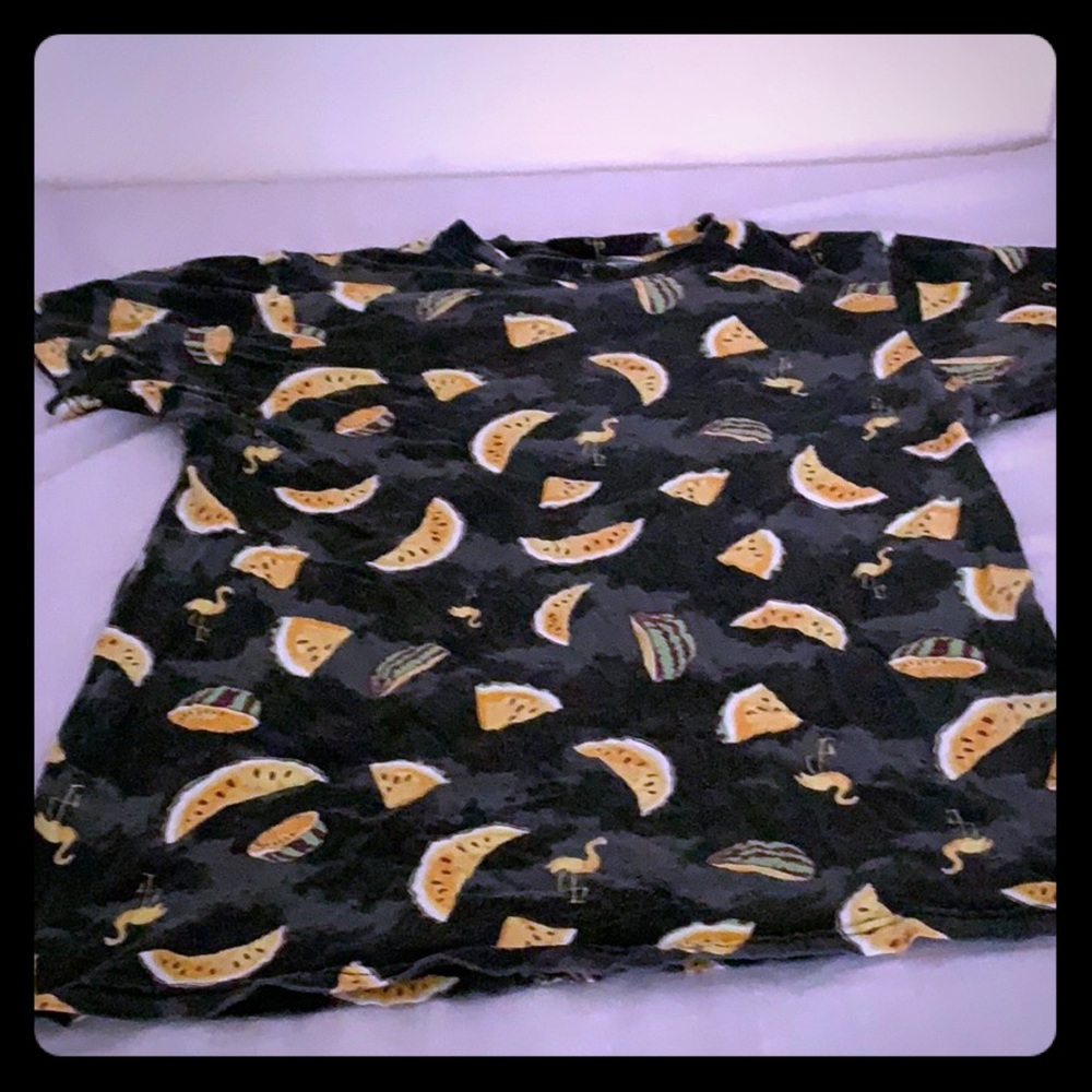 Tropical black fruit shirt